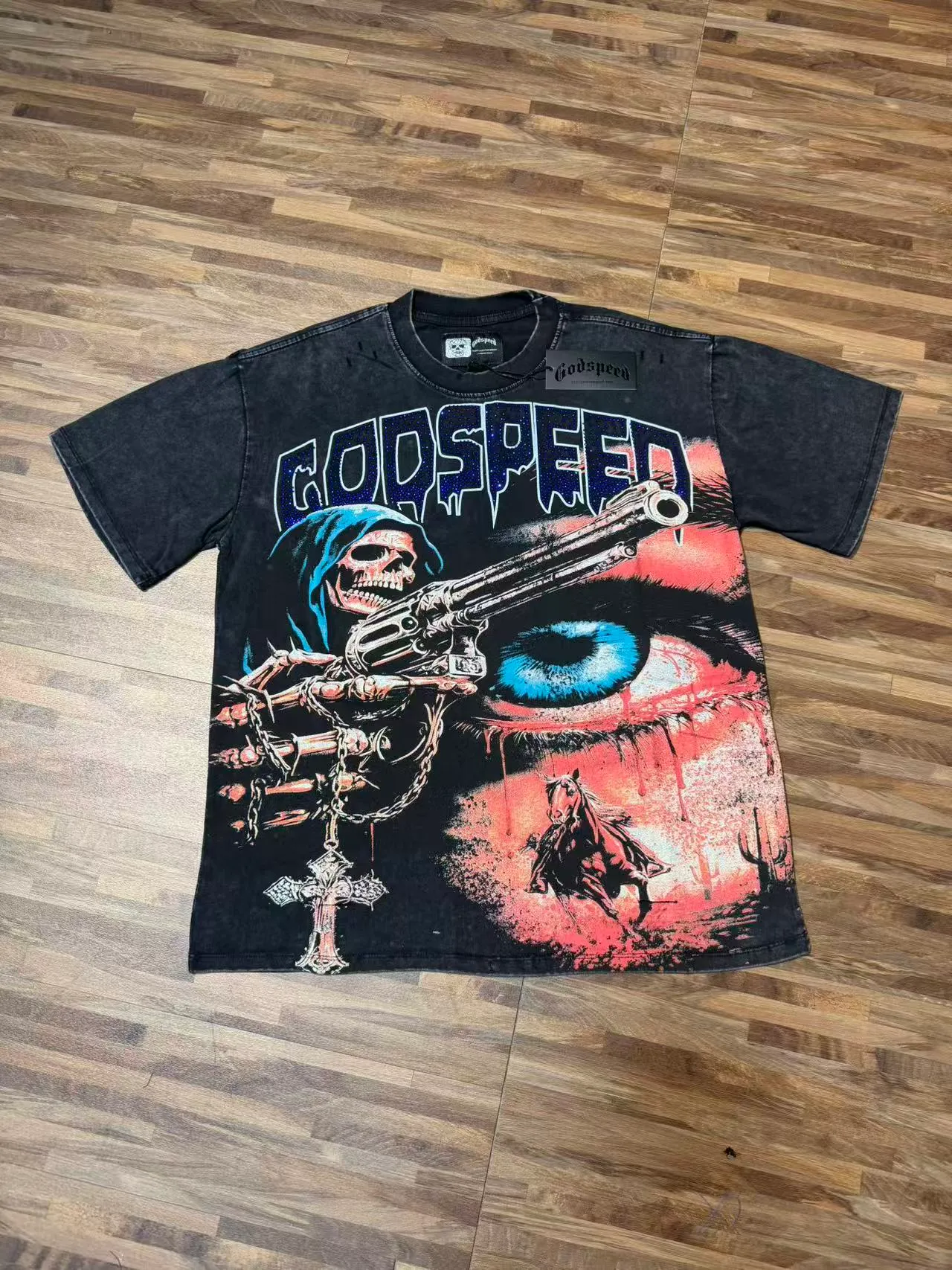 G 6207# Black/ ｜ godspeed（ + ）+ In Stock Retro T （fabric）：32 Sizes（size）：S-M-L-XL （colour）： Black/ 👉